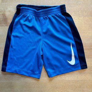 Nike Swoosh Boys Blue Athletic Shorts Size 6-7YRS